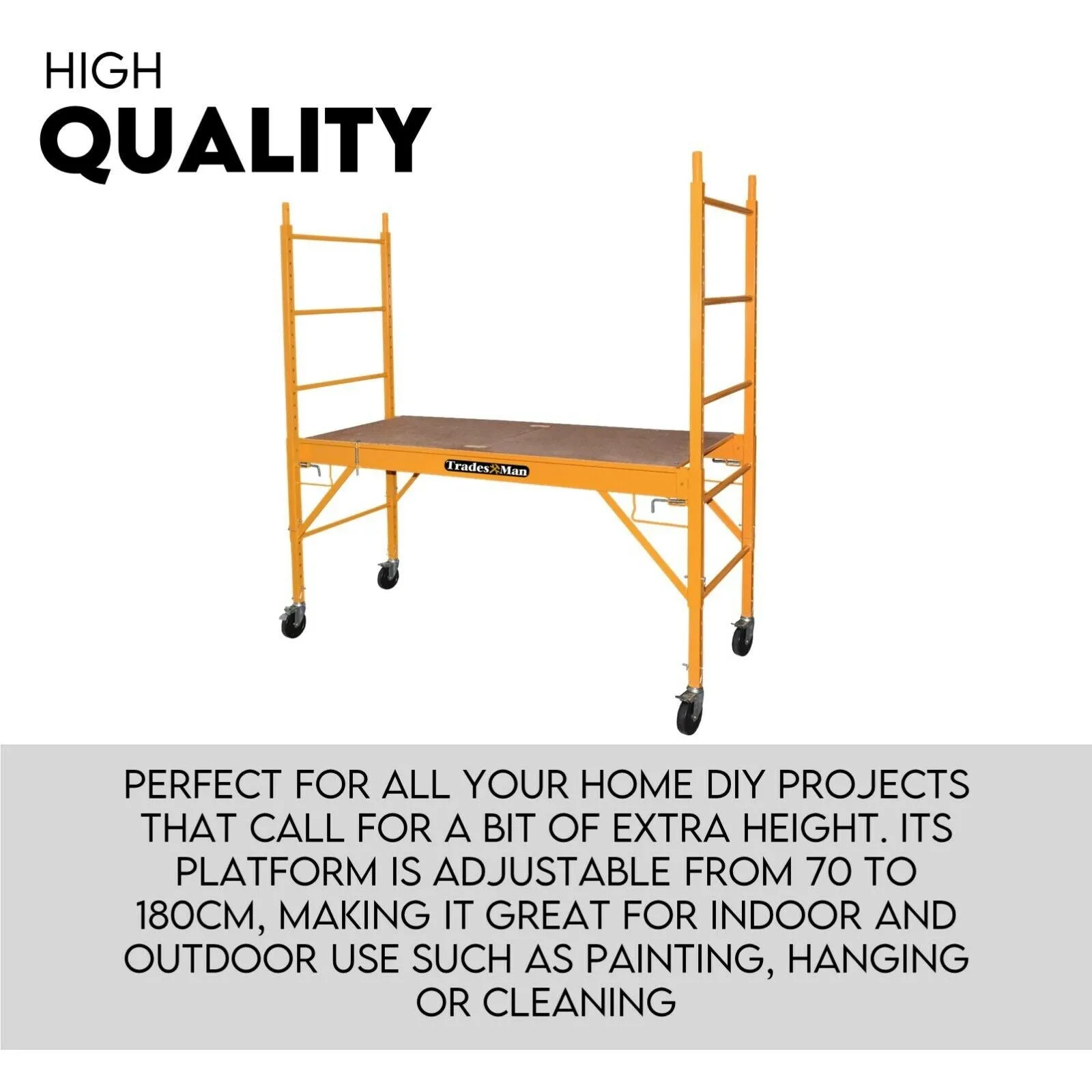 450kg Mobile Scaffold Ladder Scaffolding Platform | Portable Ladder | Work Safety