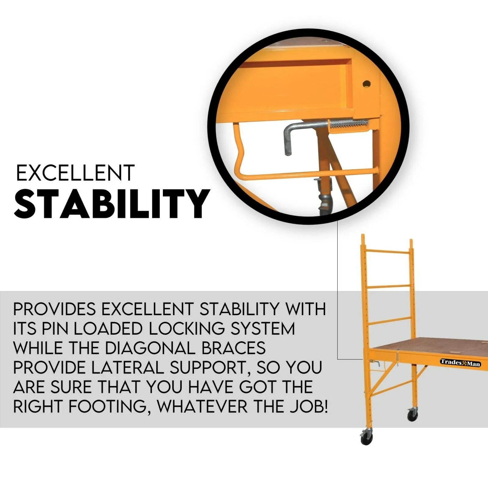 450kg Mobile Scaffold Ladder Scaffolding Platform | Portable Ladder | Work Safety