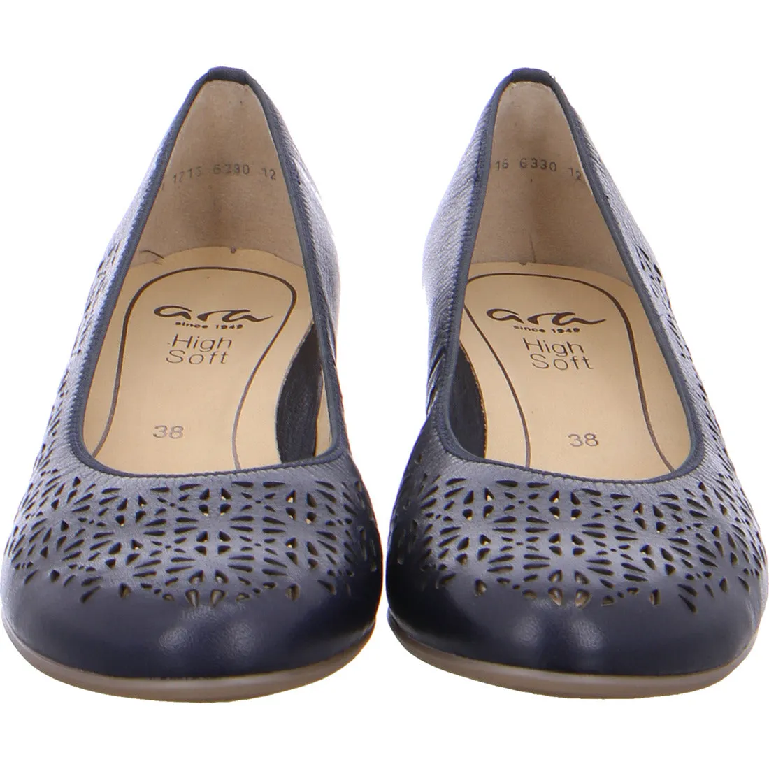 Ara ladies Laser Cut wedge Pump Shoe