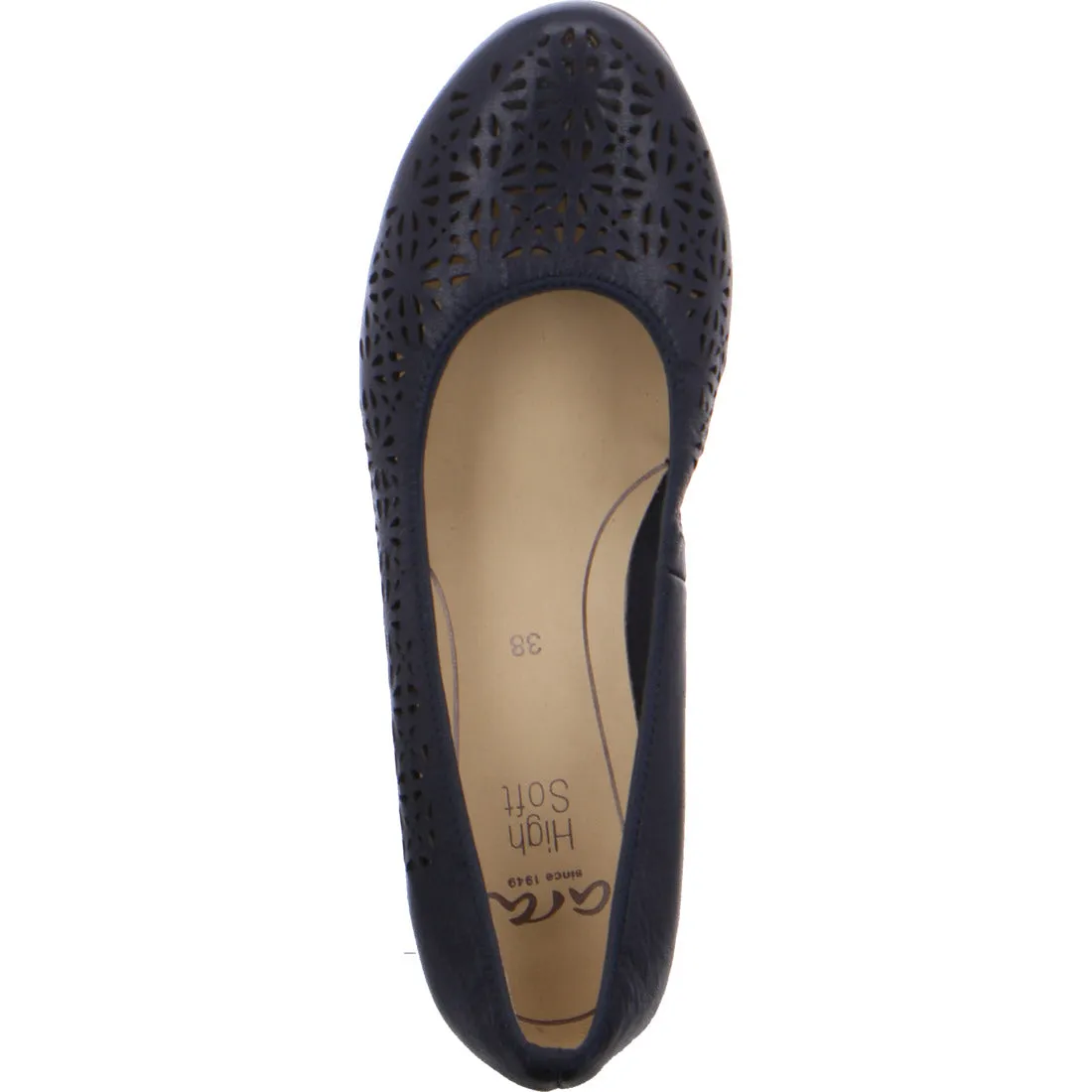 Ara ladies Laser Cut wedge Pump Shoe