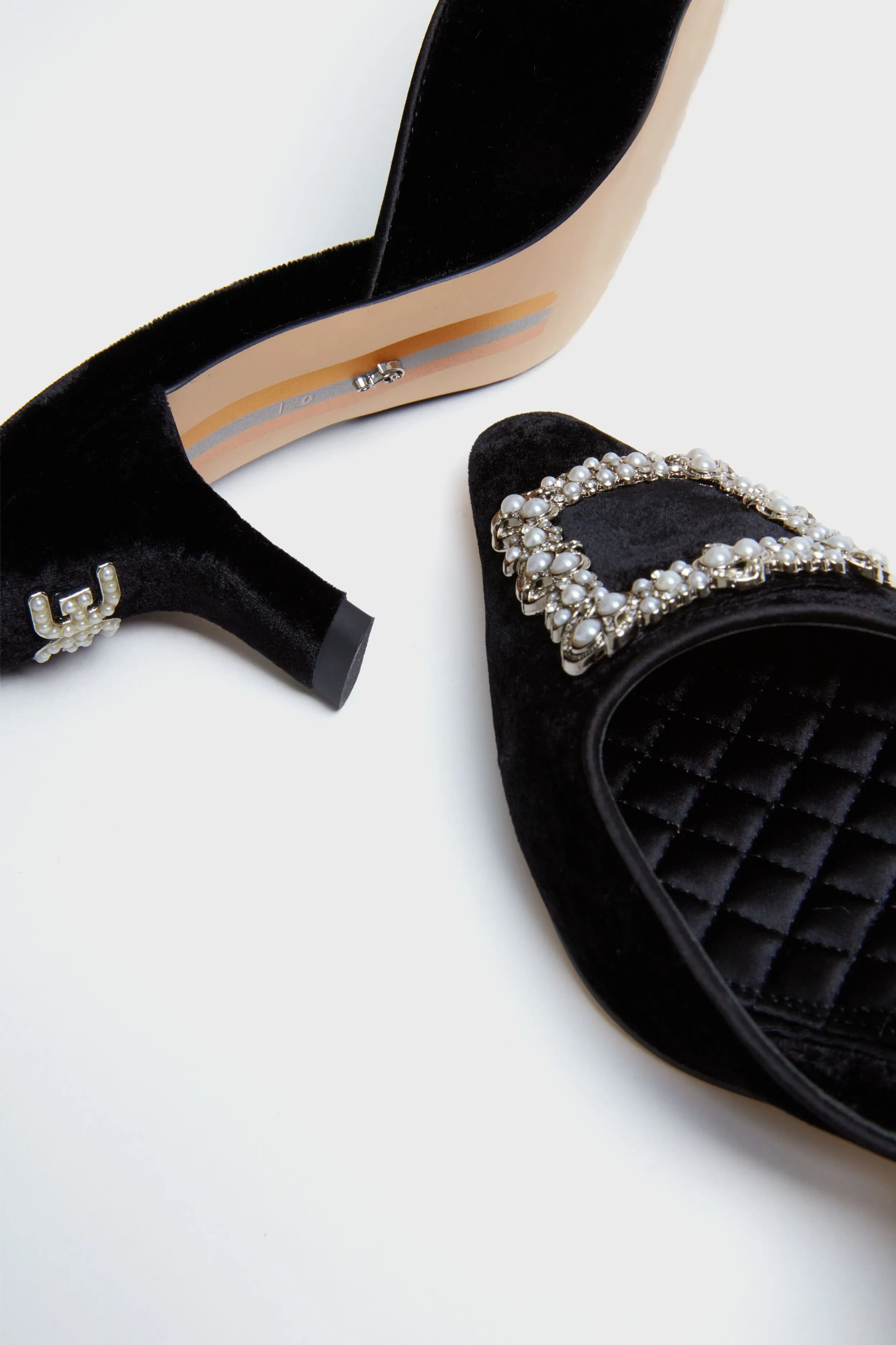Black Brit Luster Heels