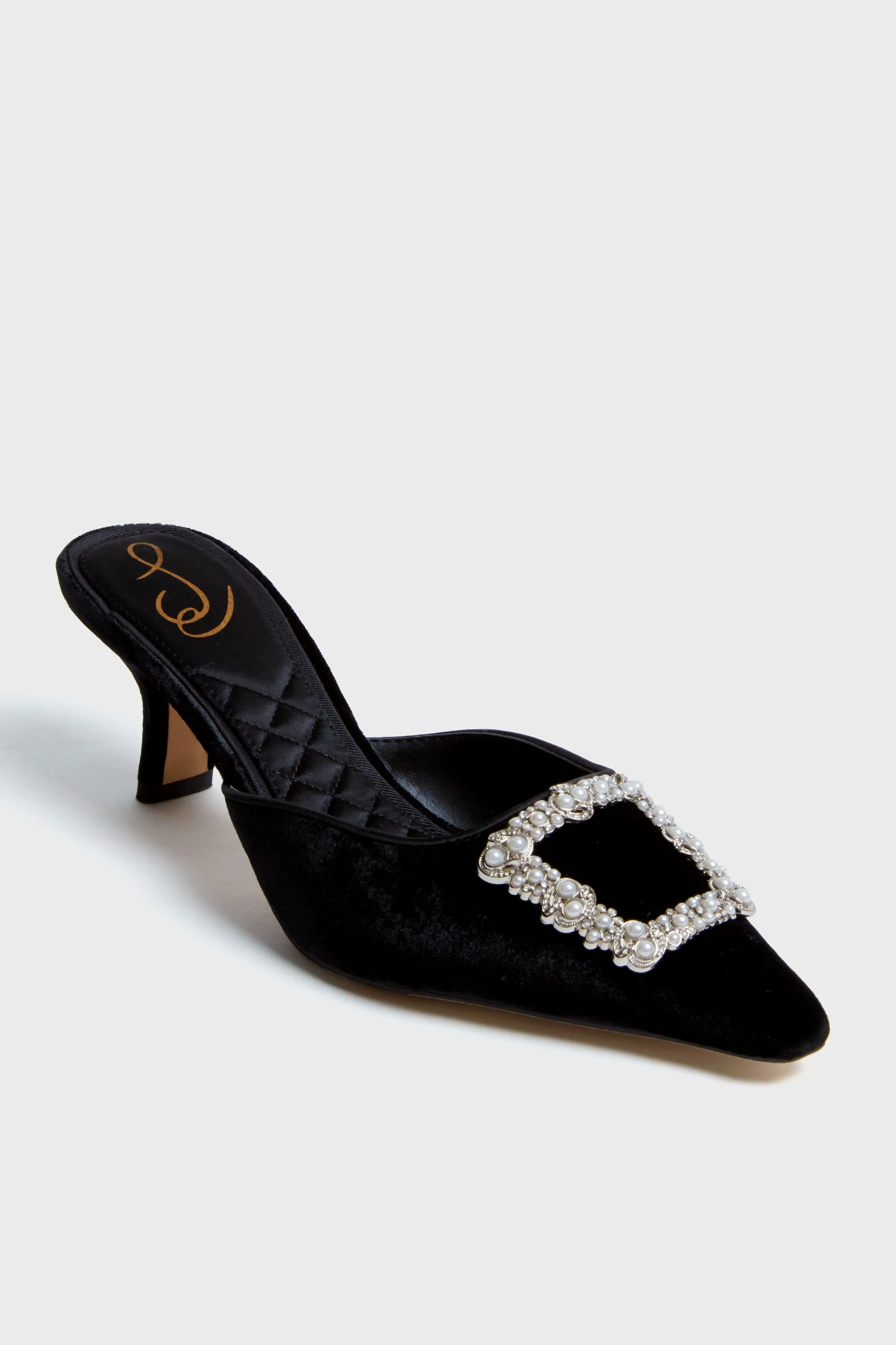 Black Brit Luster Heels