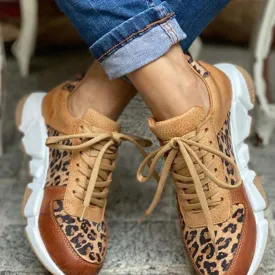 Calista  Leopard Print Slip-On Shoes