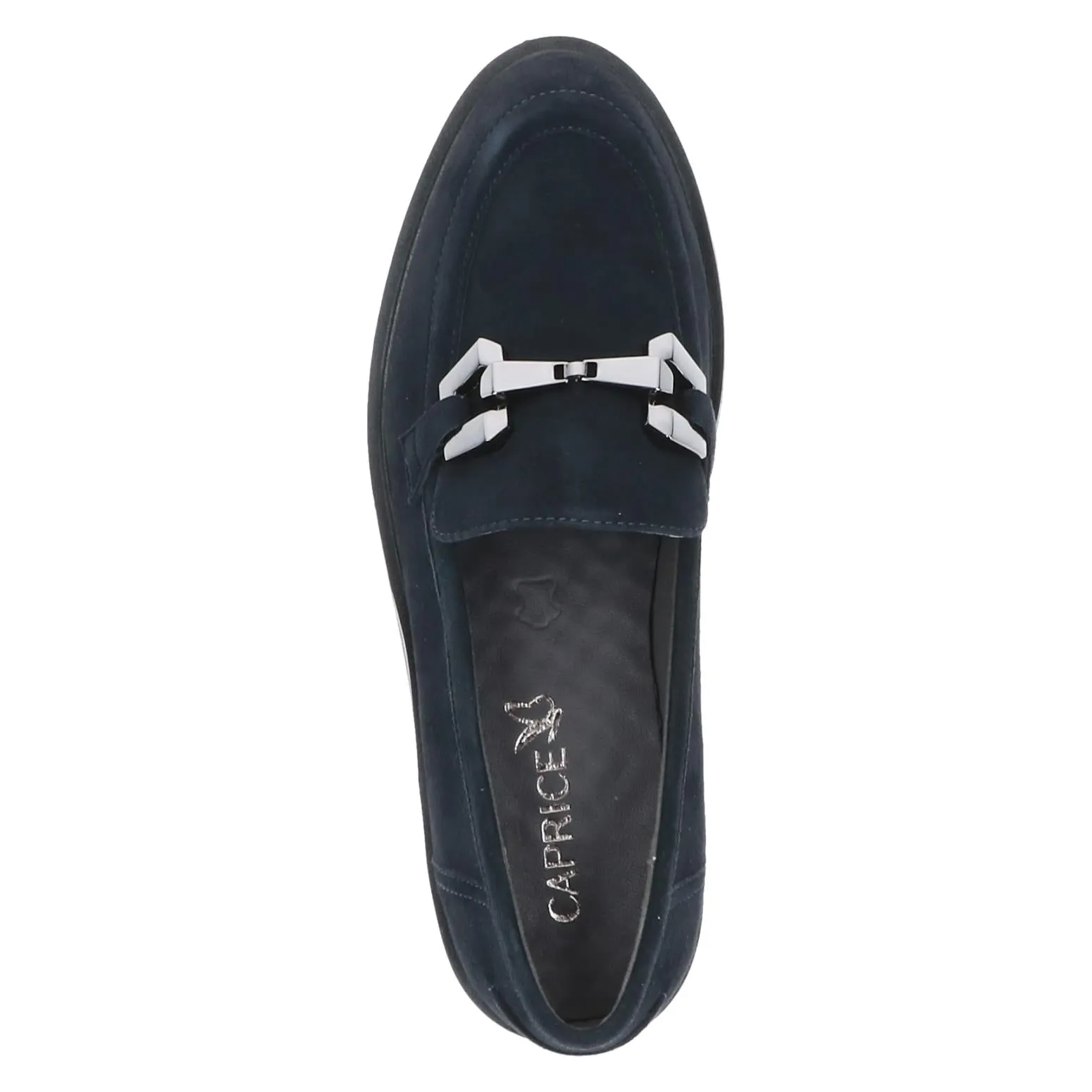 Caprice Ladies Snaffle Trim Suede Loafer