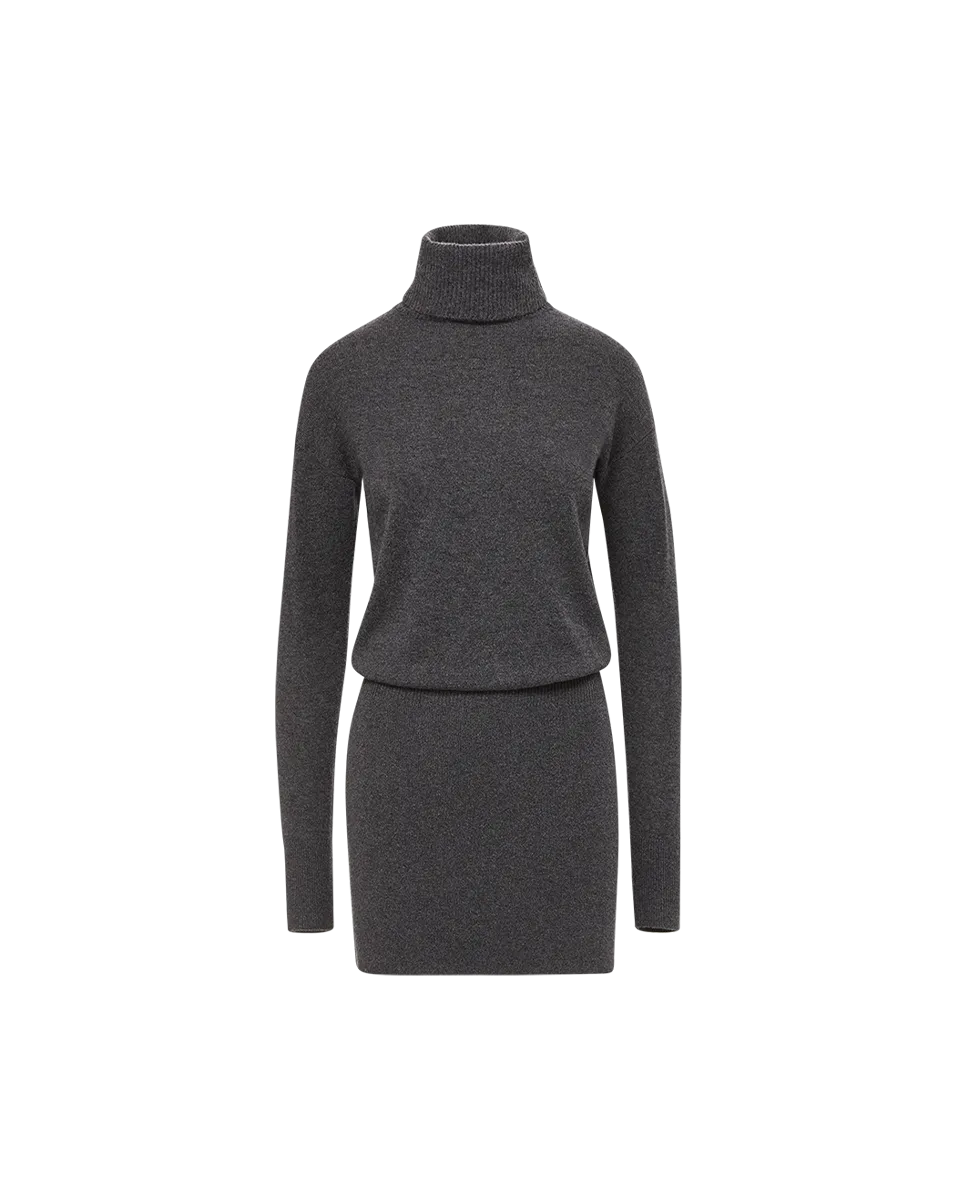 Cassidy Merino Wool Turtleneck Mini Dress