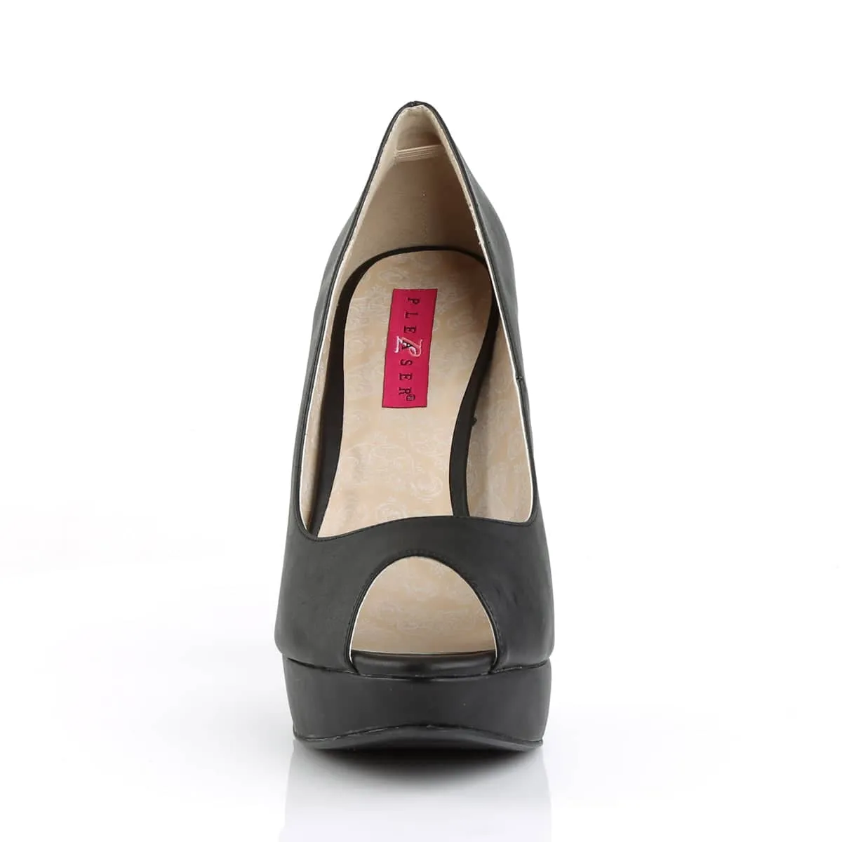 CHLOE-01 Black Peep Toe High Heel