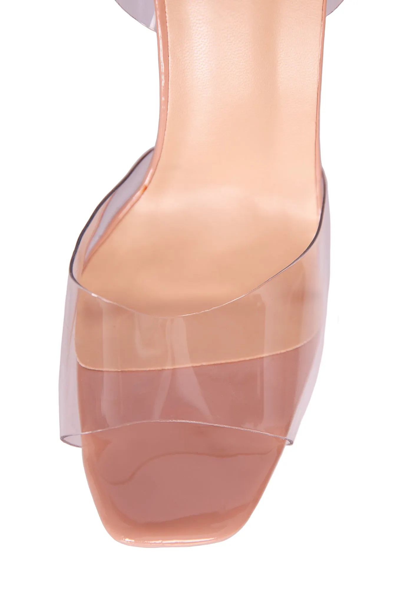CLEAR PLATFORM HEELS