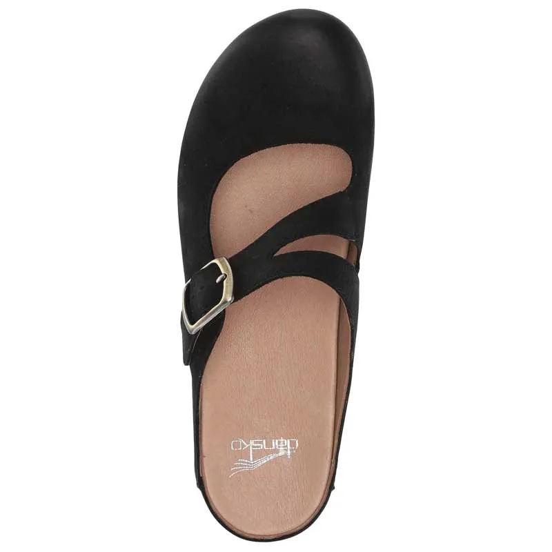 Sure! Heres an optimized title for the product:

Dansko Britney Womens Clog in Black Burnished Nubuck - Stylish Comfort Footwear