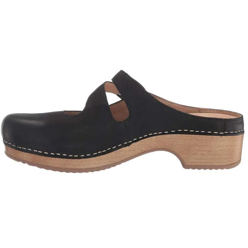 Sure! Heres an optimized title for the product:

Dansko Britney Womens Clog in Black Burnished Nubuck - Stylish Comfort Footwear