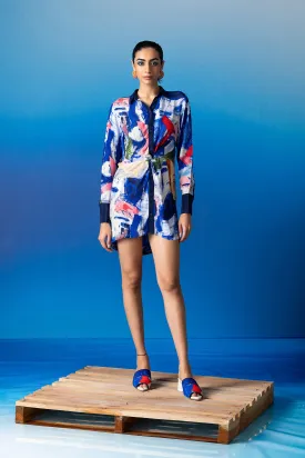 Foxfires Knotted Shirt Dress