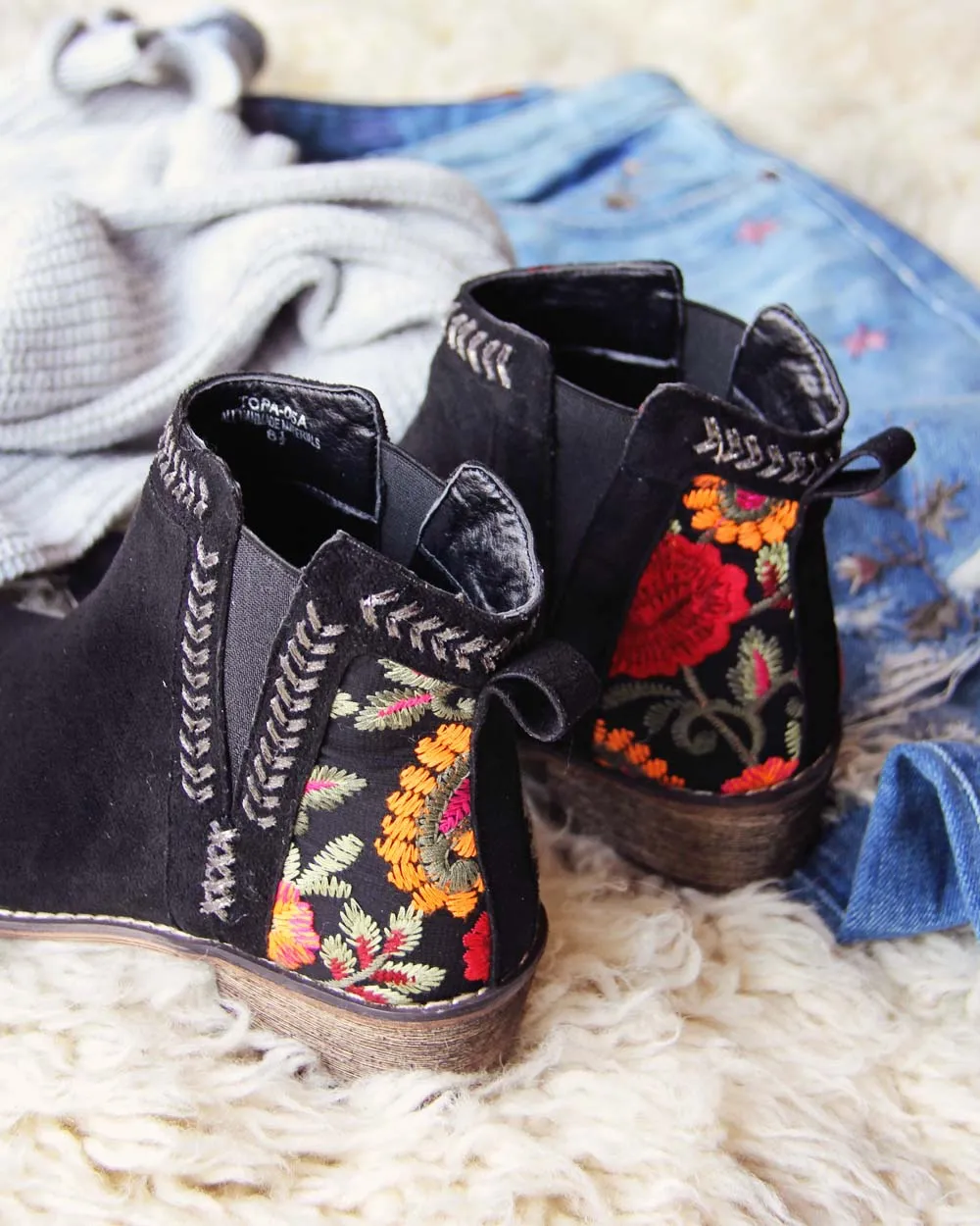 Lovell Peep Toe Booties in Black