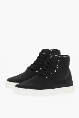 Maison Margiela MM22 Solid Color Cotton High-Top Sneakers