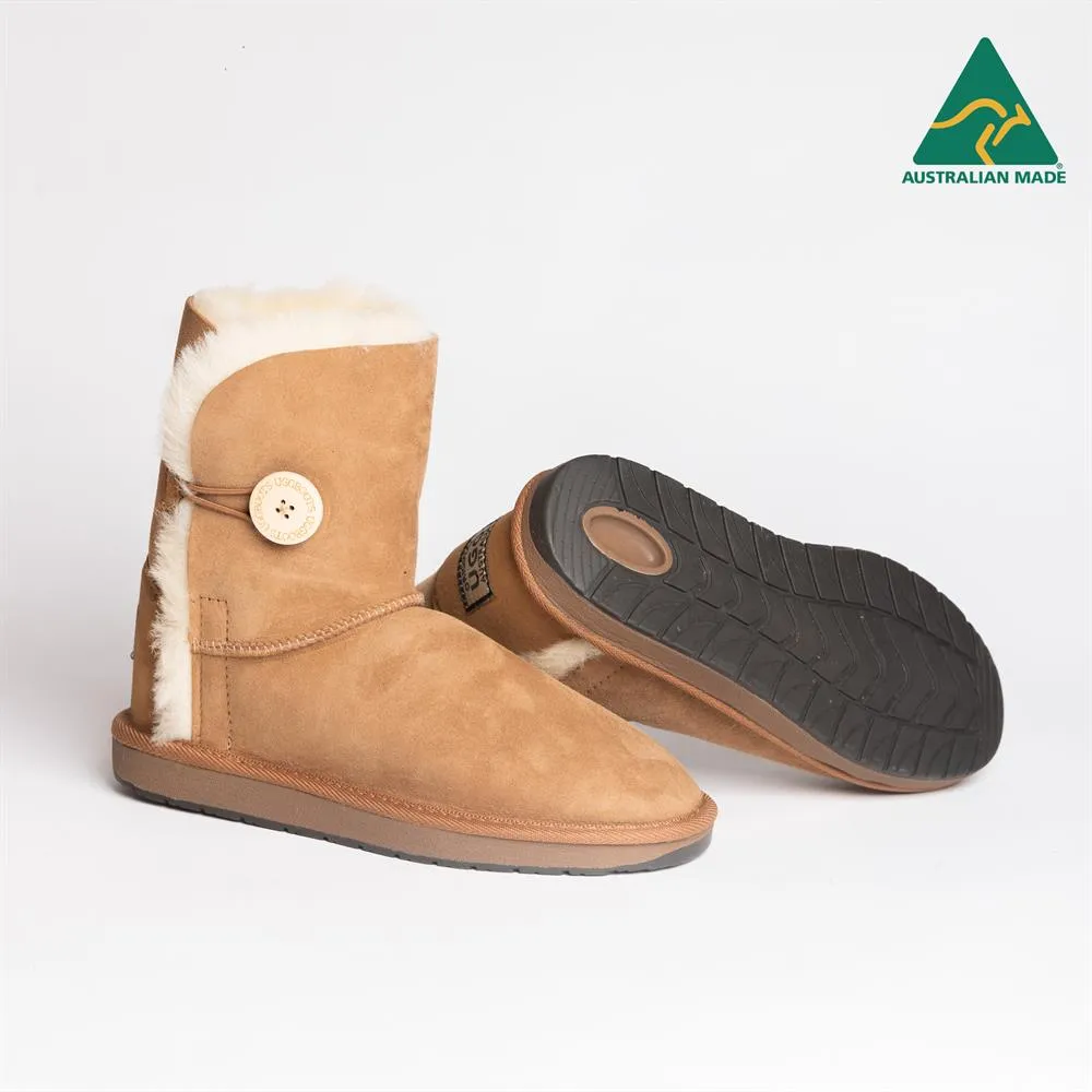 Original UGG Australia Australian Made Short 1 Button Chestnut Ugg Boots