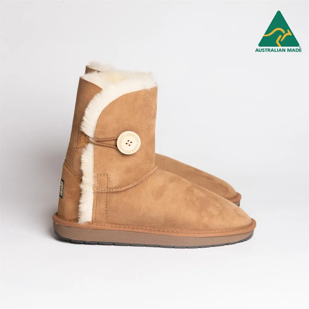 Original UGG Australia Australian Made Short 1 Button Chestnut Ugg Boots