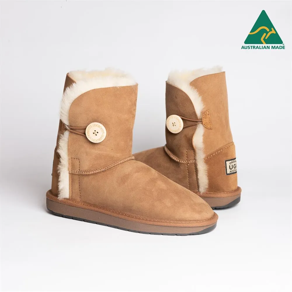 Original UGG Australia Australian Made Short 1 Button Chestnut Ugg Boots