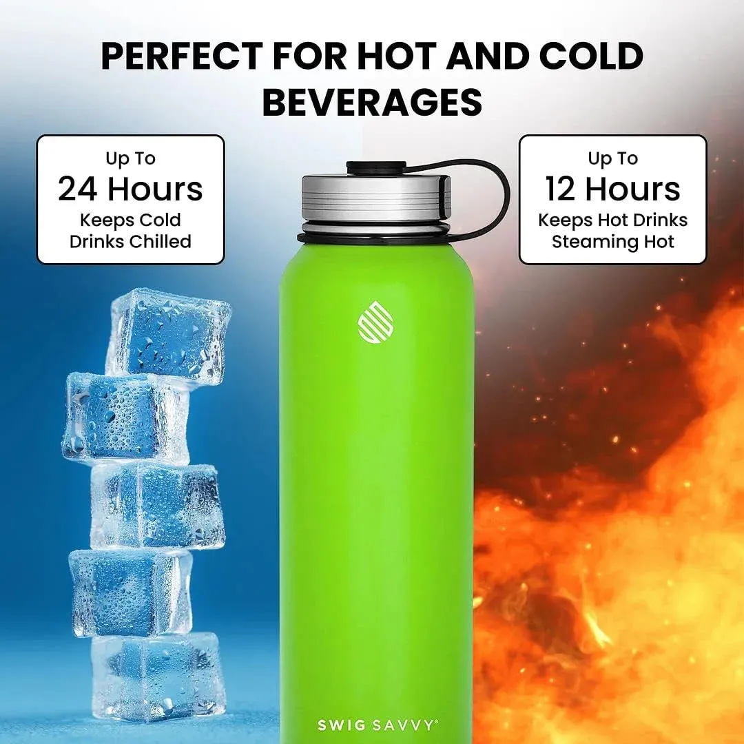 Premium Insulated Stainless Steel Sports Water Bottle - 32Oz