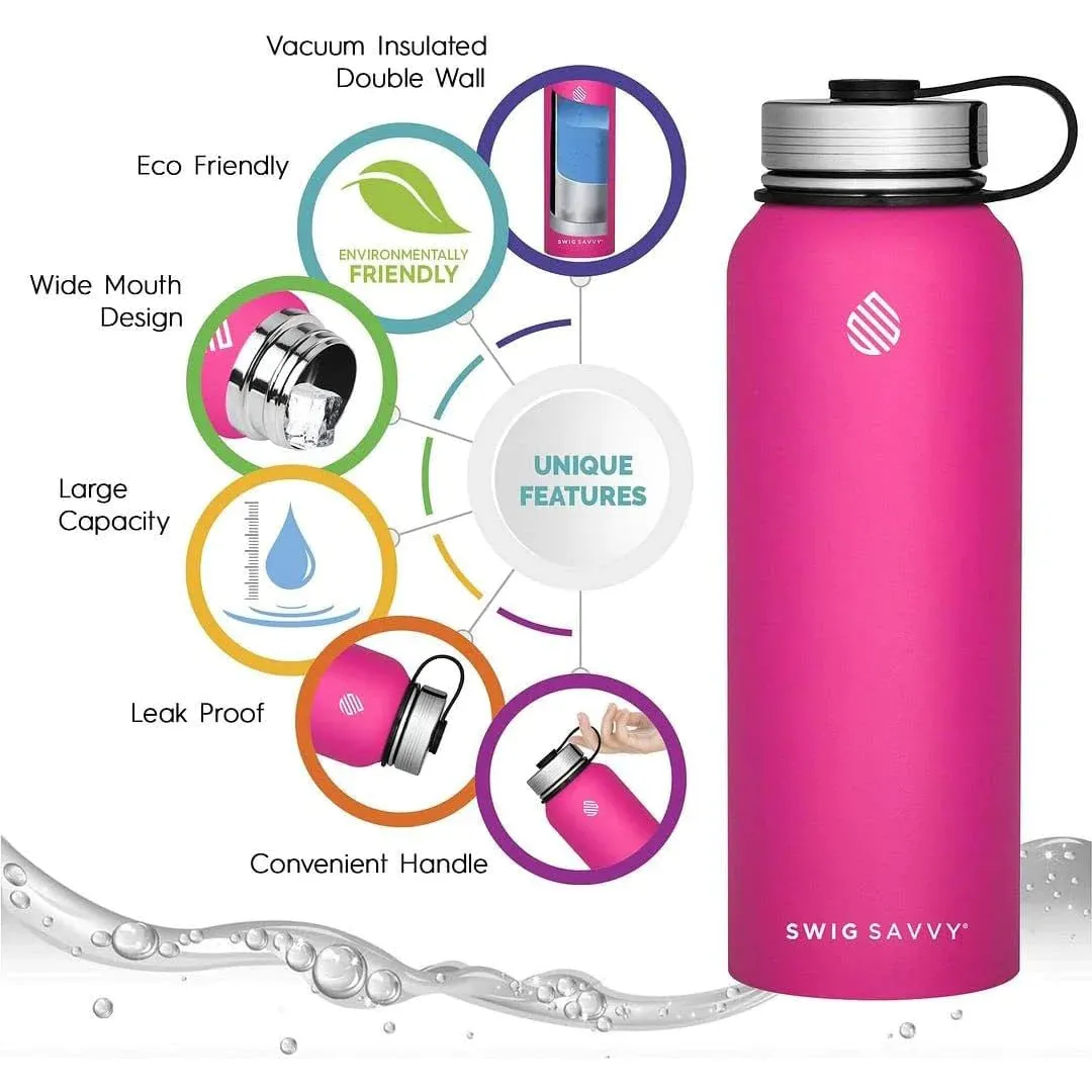 Premium Insulated Stainless Steel Sports Water Bottle - 32Oz