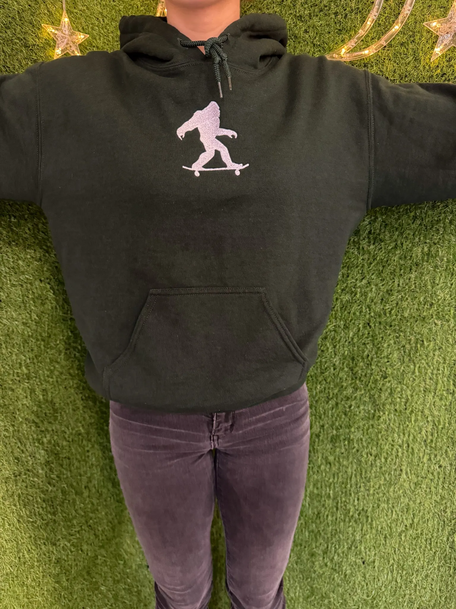 Skateboard Bigfoot Forest Green Hoodie S