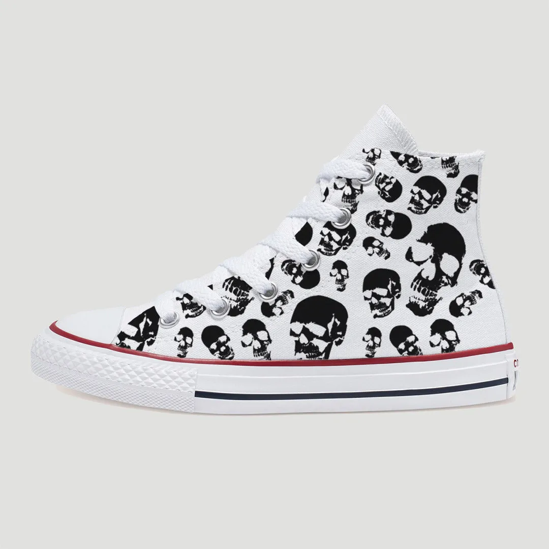 Skulls Kids Custom Converse Shoes