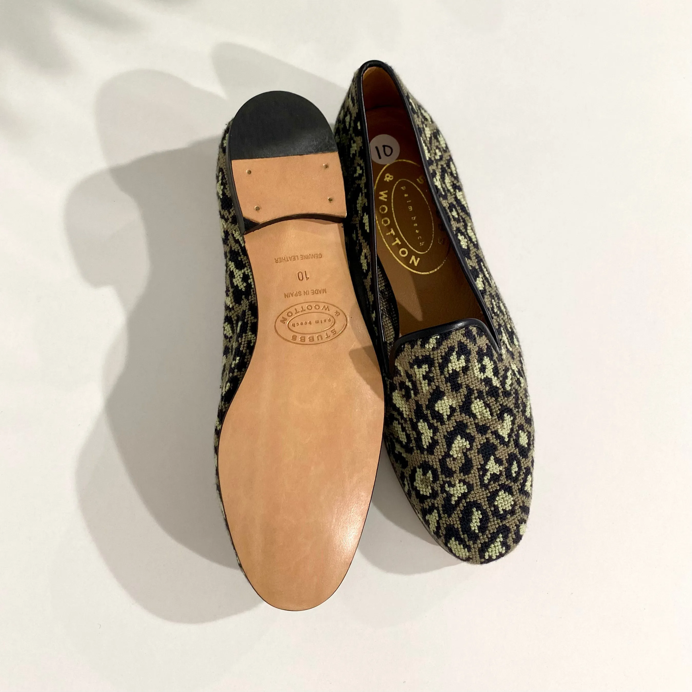 Stubbs & Wootton Leopard Loafers size 10