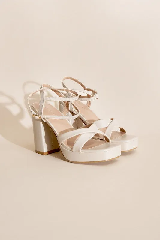 VALOR-1 Cross Ankle Strap Platform Block Heels