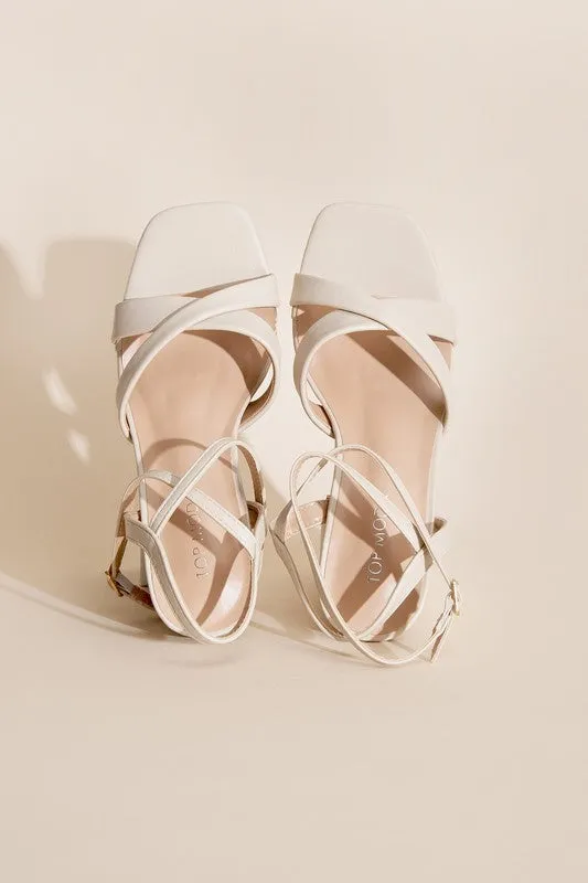 VALOR-1 Cross Ankle Strap Platform Block Heels