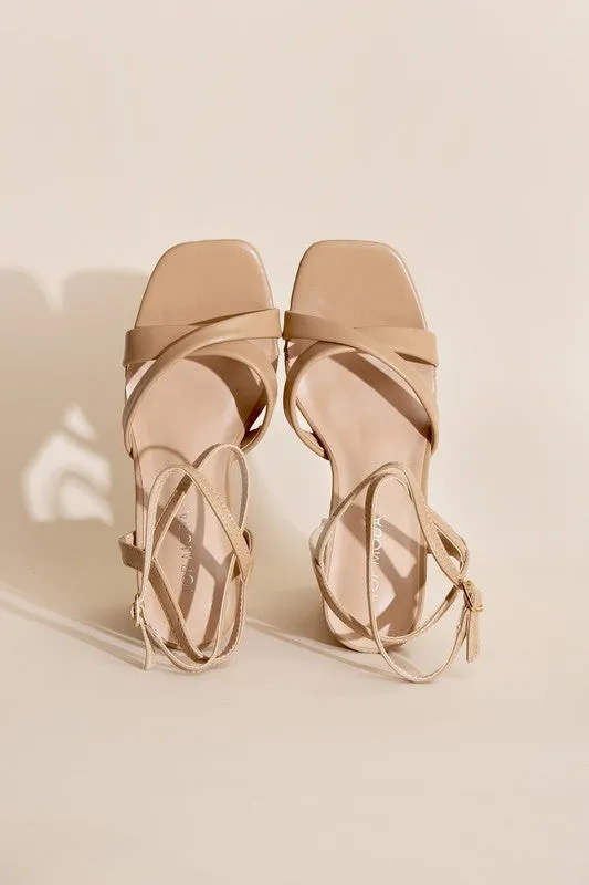 VALOR-1 Cross Ankle Strap Platform Block Heels