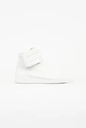 White Leather Future High Top Sneaker
