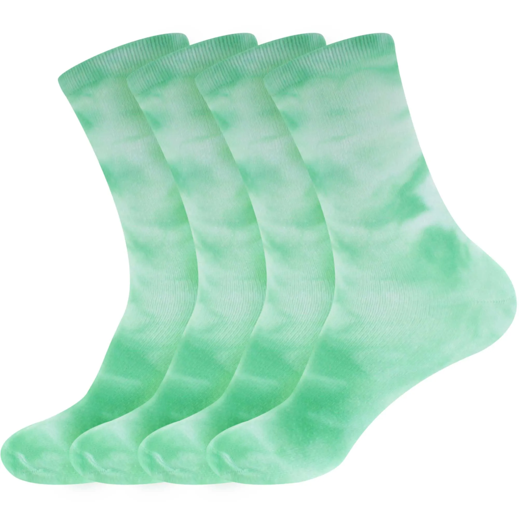 Women's Bamboo Fiber Tie Dye Crew Socks, 4 Pairs