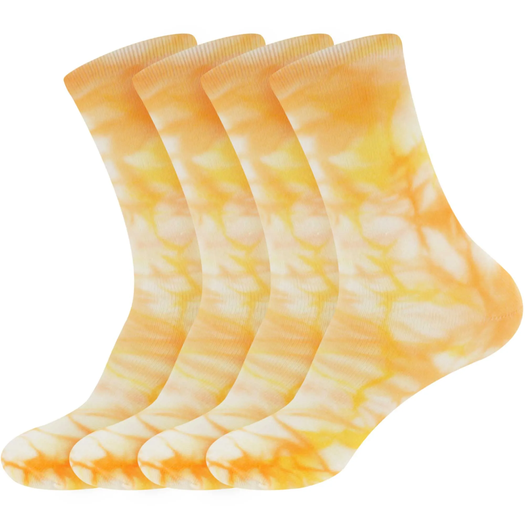 Women's Bamboo Fiber Tie Dye Crew Socks, 4 Pairs